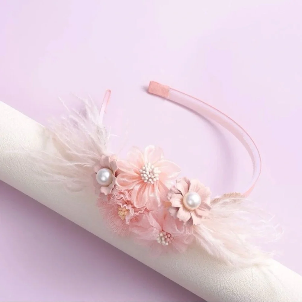 Fabulous Pink Feather Headband: Sparkle & Style for Every Occasion! NWOT Easter